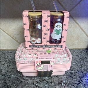 Bundle Reading Book Ghost 2pk Can Glass/straw & Food Containers 14 pieces